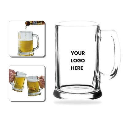 15 Oz Glass Tankard Mug