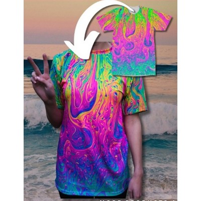 Full Custom Dye Sublimated Short Sleeve T-Shirt/TShirt - USA MADE