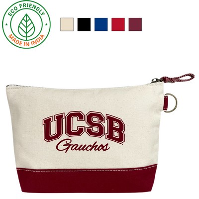 Premium Travel 16 oz Canvas Pouch | Toiletry Tech Organizer Kit Maroon (11x7x3)