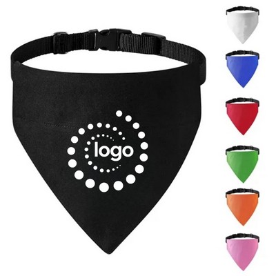 Adjustable Cotton Canvas Triangle Pet Bandana