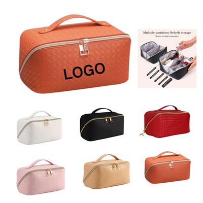 Leather Cosmetic Travel Case Bag
