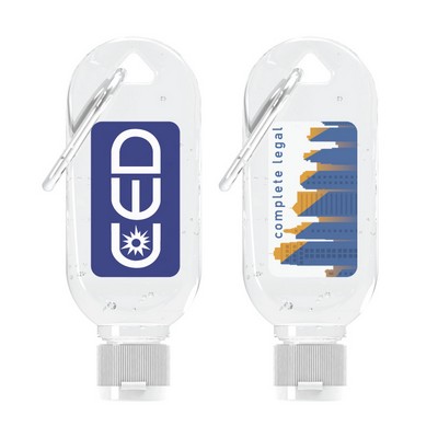 Clearance! 1.8 oz. 75% Antibacterial Hand Sanitizer Gel w/Carabiner
