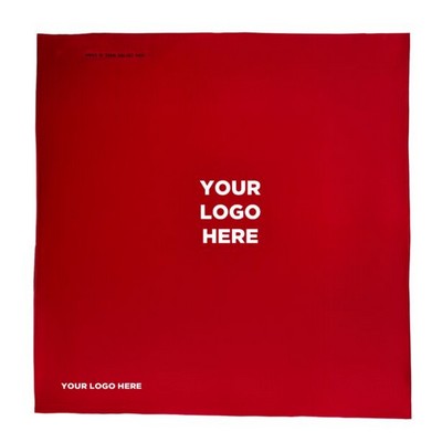 22" Silk Screened Solid Red Cotton Bandana