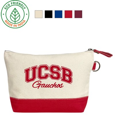 Premium Travel 16 oz Canvas Pouch | Toiletry Tech Organizer Kit Red (11x7x3)